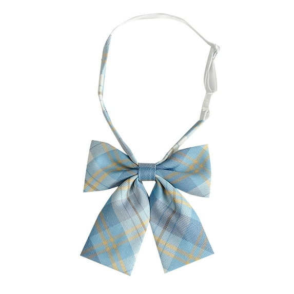Miqool Women's Girls Pre-Tied Adjustable Plaid Big Knotbow Shirt Bow Ties Uniform School Uniform Costumes Neckties