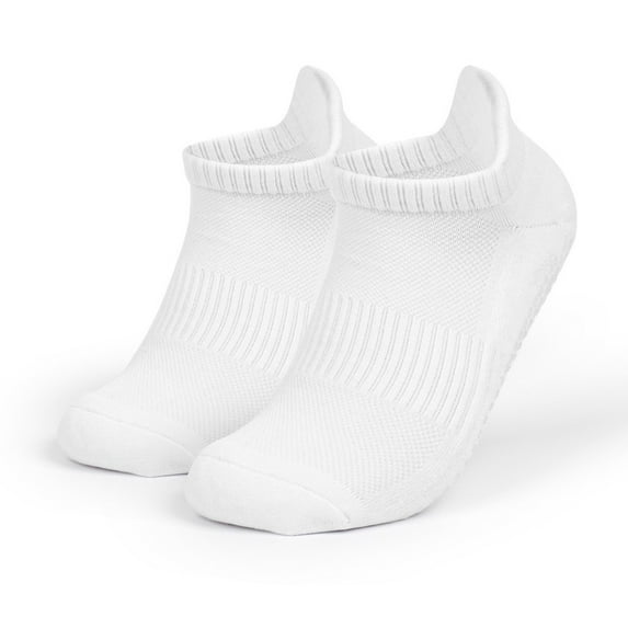 Pitauce Unisex Non Slip Yoga Pilates Socks with Grips Cushion, Anti Skid Hospital Socks, Low Cut Cotton Socks for Athletic Running