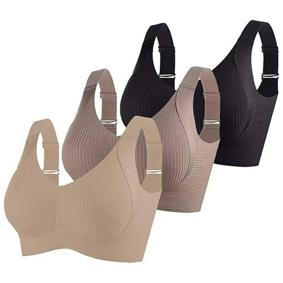 Deals of the Days!Alkepwun 3 Pack Womens Front Closure Bra Fashion No Underwire Floral Embroidery Full Coverage Bra Soft Comfy Snap Everyday Bra