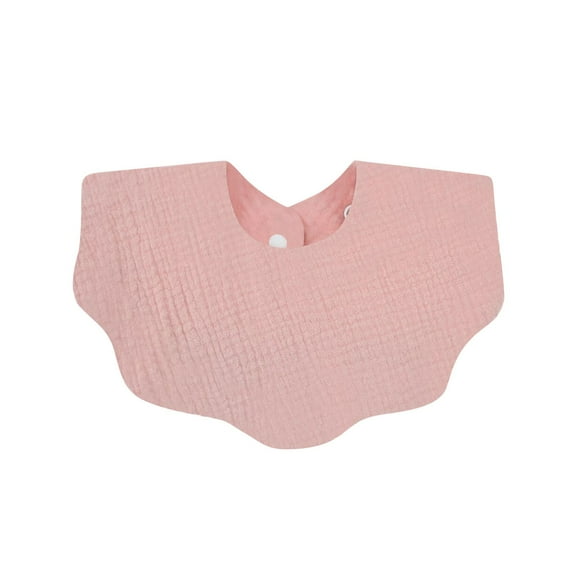 Ynynloco Infant Baby Cotton Bibs Solid Color Soft Absorbent Muslin Drool Baby Bib for Drooling and Teething Boys Girls
