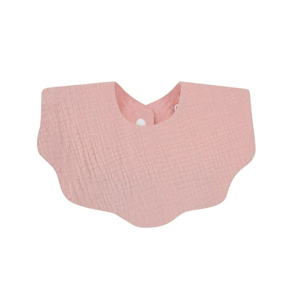 Ynynloco Infant Baby Cotton Bibs Solid Color Soft Absorbent Muslin Drool Baby Bib for Drooling and Teething Boys Girls