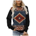 thumbnail image 1 of TTQLVZJGSE Women's Plus Size Tunic Long Sleeve Loose Trim your waist Printing Round Neck Long Sleeve Loose T-Shirt Autumn Pullover Tops Hoodless Sweatshrits, 1 of 5
