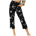 thumbnail image 1 of under 10.00 LYXSSBYX Womens Plus Size Capri Pants for Women's Printing Straight Leg All-Match Casual Pants 7-Point Pants, 1 of 9