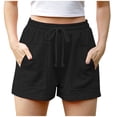 thumbnail image 1 of Deals under 10.00 LYXSSBYX Womens Shorts Plus Size Clearance Womens Plus Size Drawstring Casual Elastic Waist Pocket Loose Solid Shorts Pants, 1 of 1