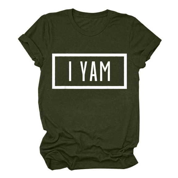 Lindreshi Short Sleeve Shirts for Women Valentine's Day Letter Printing Short Sleeve Women's Top Short Sleeve Round Neck Top/Shirt