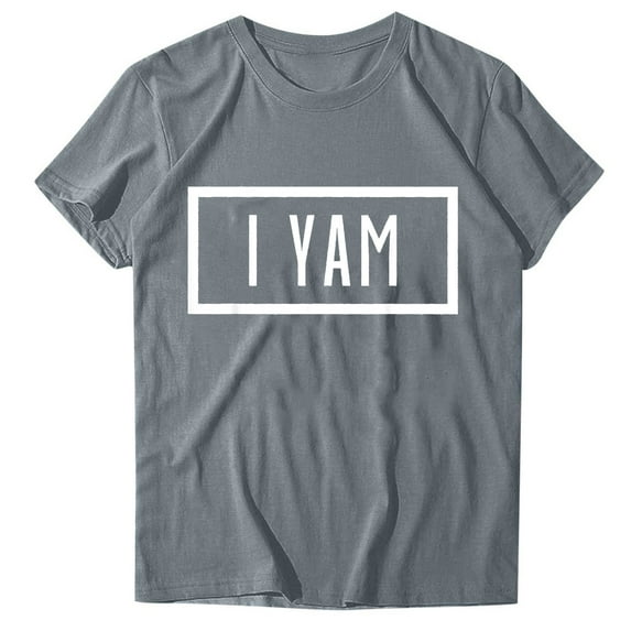 Lindreshi Short Sleeve Shirts for Women Valentine's Day Letter Printing Short Sleeve Women's Top Short Sleeve Round Neck Top/Shirt
