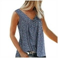 thumbnail image 1 of under 5.00 LYXSSBYX Tank Tops for Women Plus Size Women's Fashion Printed Sleeveless Vest T-Shirt Blouse V Neck Casual Tops, 1 of 7