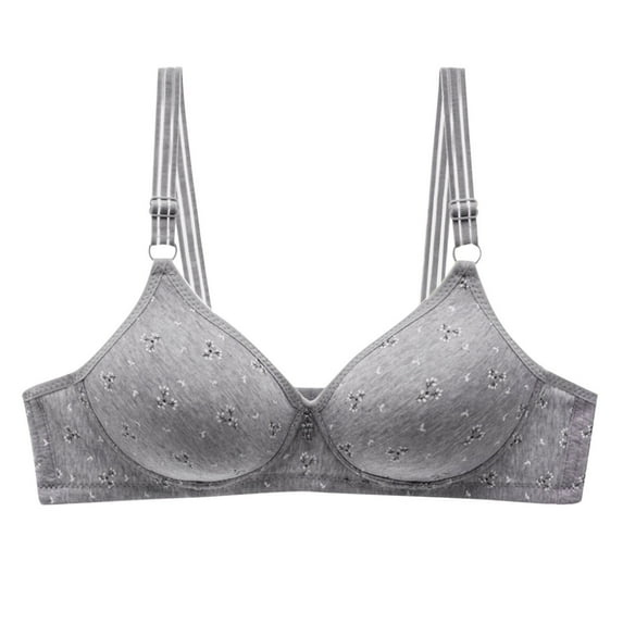 Deals under 5.00 LYXSSBYX Womens Plus Size Clearance 5.00 Women's Bra Soild Wire Free Underwear One-Piece Bra Everyday Underwear