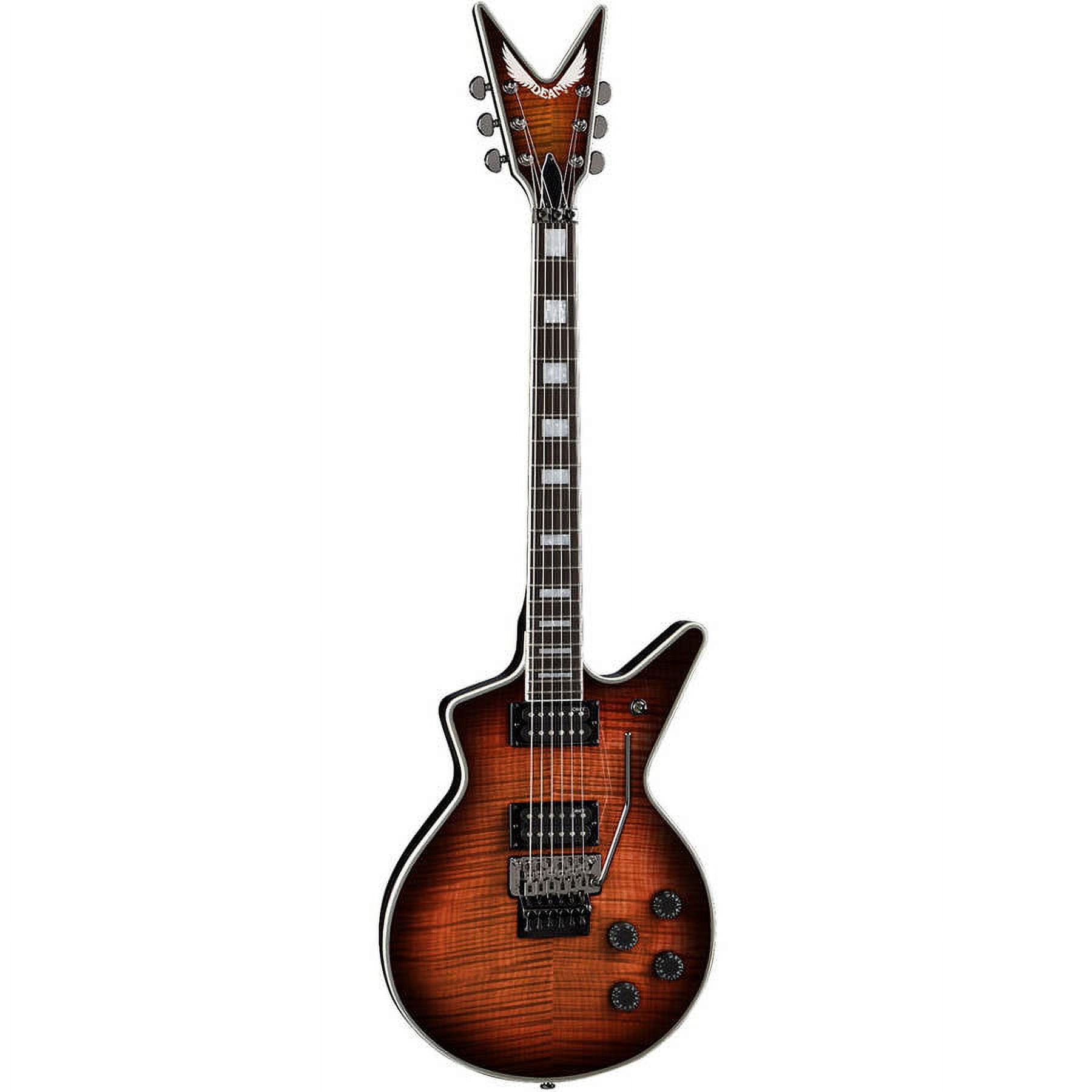 Dean 6 String Cadillac 1980 Flame Top Floyd Rose Bridge Electric Guitar Tiger