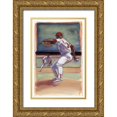 thumbnail image 1 of Dean, Bruce 11x14 Gold Ornate Wood Framed with Double Matting Museum Art Print Titled - Baseball I, 1 of 4