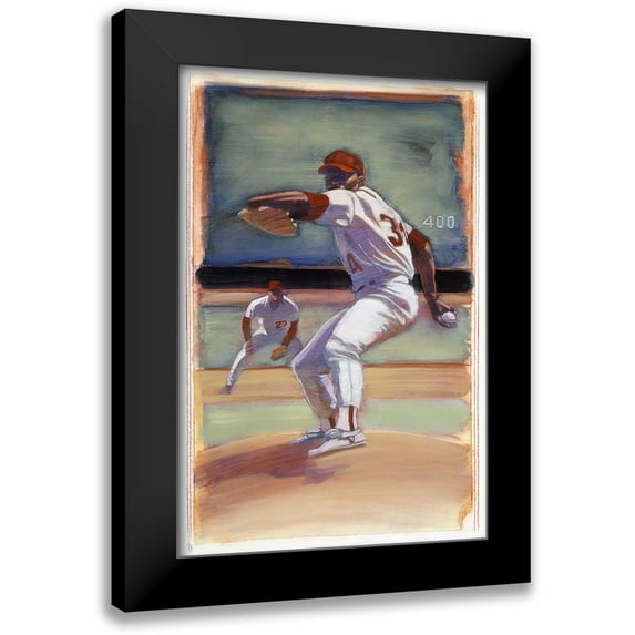 Dean, Bruce 13x18 Black Modern Framed Museum Art Print Titled - Baseball I