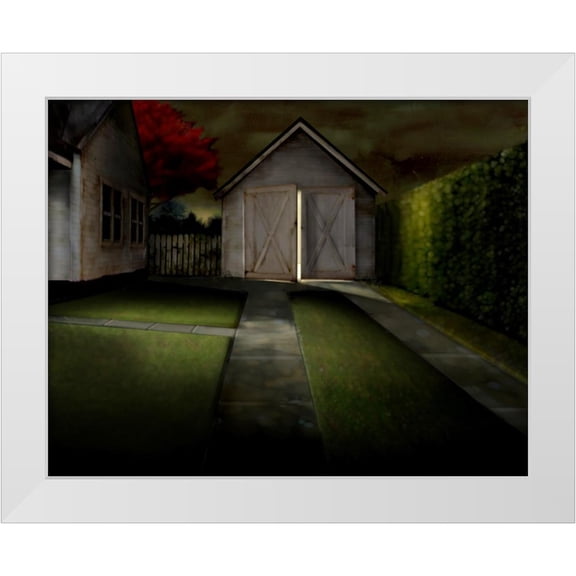Dean, Bruce 14x12 White Modern Wood Framed Museum Art Print Titled - Garage