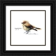 thumbnail image 1 of Dean, Bruce 15x15 Black Ornate Wood Framed with Double Matting Museum Art Print Titled - Songbird Study I, 1 of 4