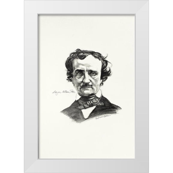 Dean, Bruce 17x24 White Modern Wood Framed Museum Art Print Titled - Poe