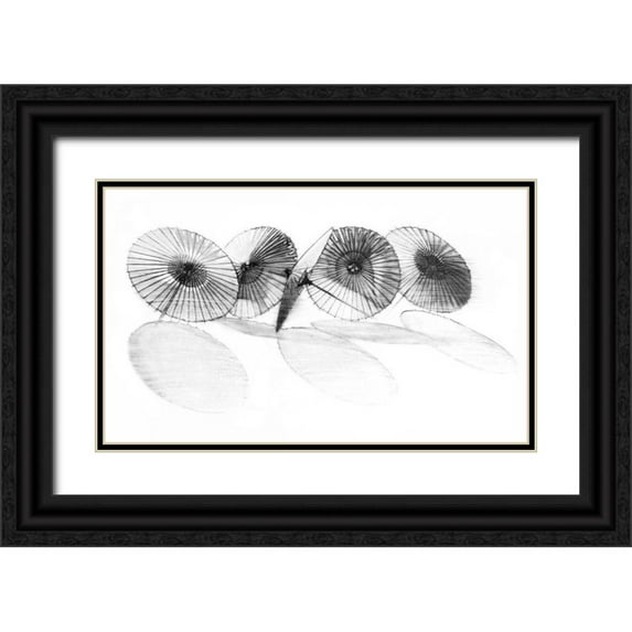 Dean, Bruce 24x16 Black Ornate Wood Framed with Double Matting Museum Art Print Titled - Parisols II