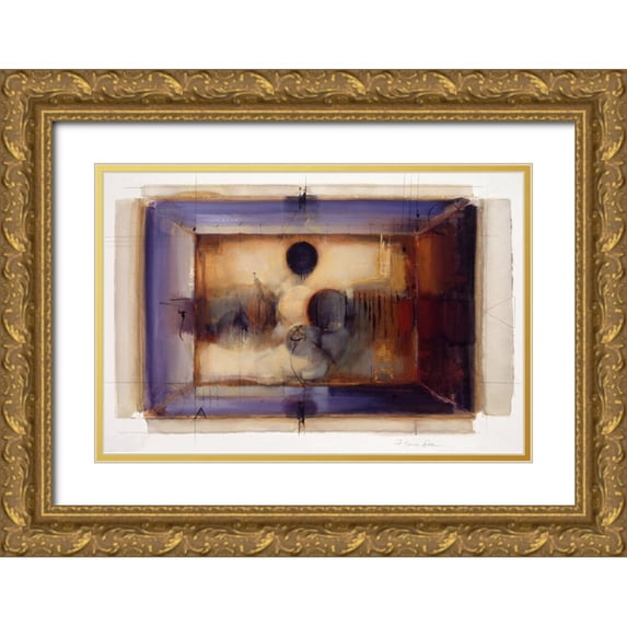 Dean, Bruce 32x23 Gold Ornate Wood Framed with Double Matting Museum Art Print Titled - Abstract 6