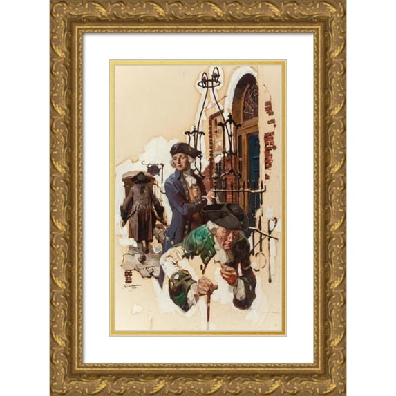 Dean Cornwell 11x14 Gold Ornate Wood Frame and Double Matted Museum Art Print Titled - The Callers (1925)