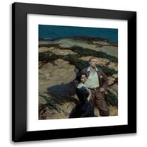 Dean Cornwell 12x14 Black Modern Framed Museum Art Print Titled - Gold Hands (1923)