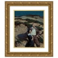 thumbnail image 1 of Dean Cornwell 15x18 Gold Ornate Wood Frame and Double Matted Museum Art Print Titled - Gold Hands (1923), 1 of 4
