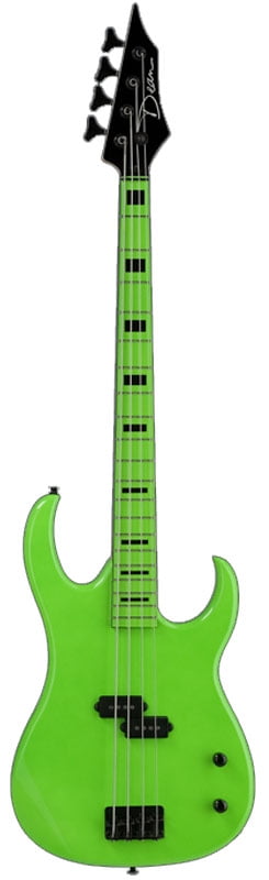 Dean Custom Zone Bass Guitar, Nuclear Green