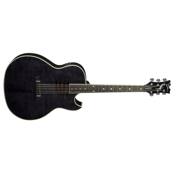 Dean MAKO TBK Acoustic Guitar Dave Mustaine Flame Maple Trans Black Makotbk New