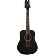 Dean Guitars Flight Mahogany Travel Acoustic Guitar with Gigbag, Rosewood Fretboard, Black Satin