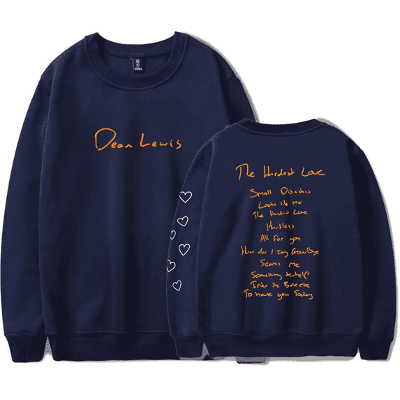 Dean Lewis Merch Sweatshirt Album Tracklist Long Sleeve Crewneck Fans Women Men Streetwear