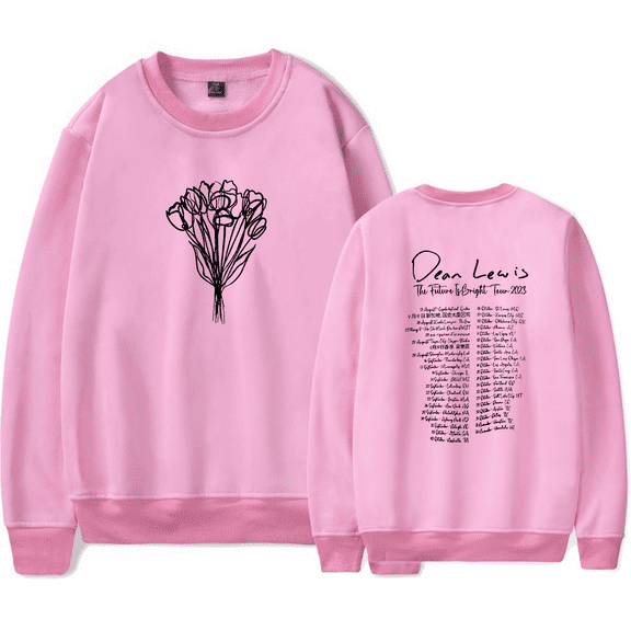 Dean Lewis Merch Sweatshirt The Future Is Bright Tour 2023 Long Sleeve Crewneck Fans Women Men Streetwear