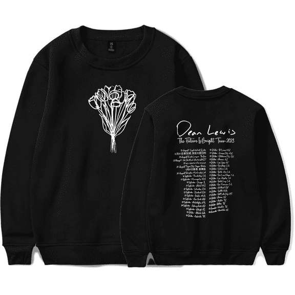 Dean Lewis Merch Sweatshirt The Future Is Bright Tour 2023 Long Sleeve Crewneck Fans Women Men Streetwear