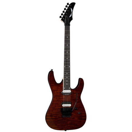 Dean MD24 FMF TGE Select Series Floyd Rose Electric Guitar, Tiger Eye Flame Top