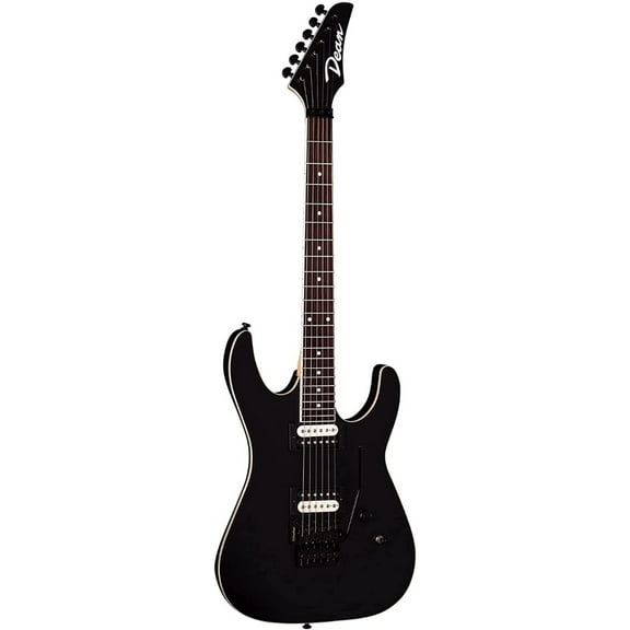 Dean MDX F BKS Floyd Electric Guitar, Black Satin