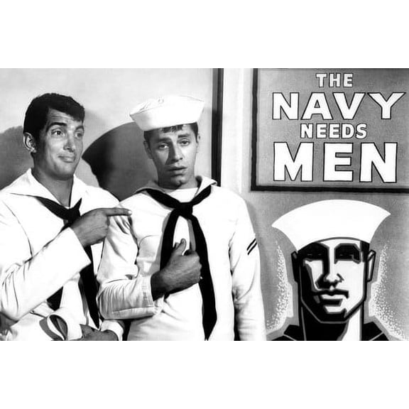 Dean Martin and Jerry Lewis in Sailor Beware by propaganda poster 24x36 Poster