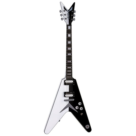 Dean 6 String Michael Schenker 2004 Electric Guitar & Case - Black/White MS 2004