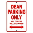 thumbnail image 1 of Dean Parking Only Gift Decor Novelty Garage Metal Aluminum 8"x12" Sign, 1 of 1