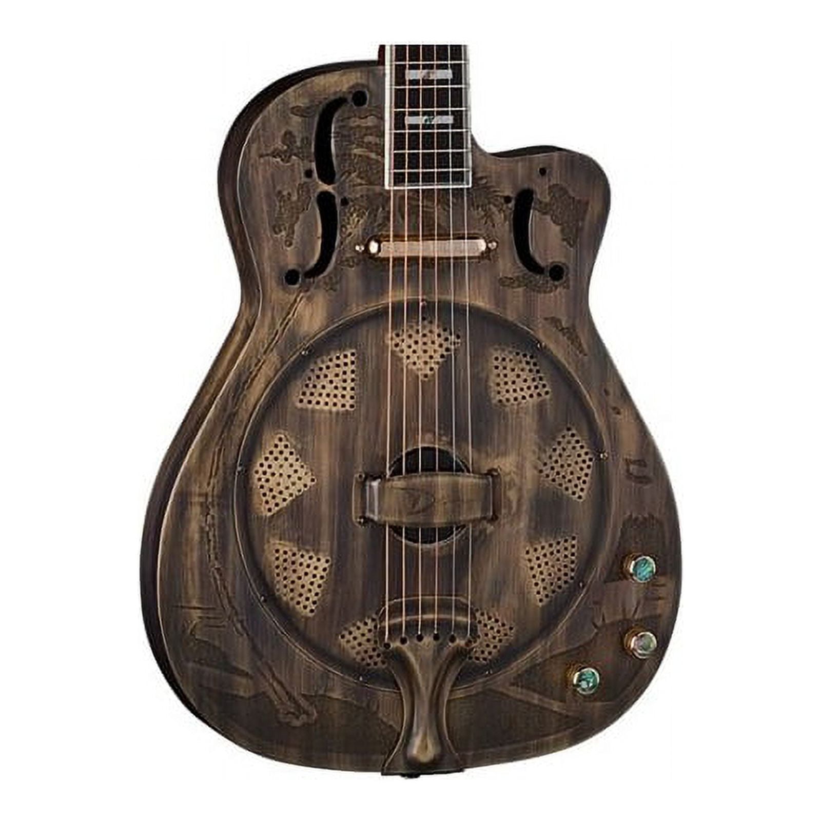 Dean RESCEHB Resonator Thin Body Electric Cutaway Single Cone Top Brass Plated
