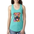 thumbnail image 1 of Dean Russo Best Dog Dog Lover Ladies Racerback Tank Top, Tahiti Blue, Small, 1 of 6