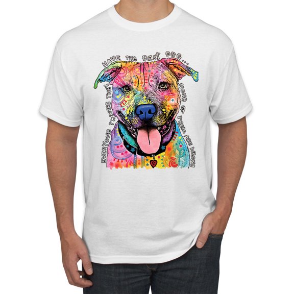 Dean Russo Best Dog Dog Lover Men's Graphic T-Shirt, White, Small