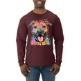 thumbnail image 1 of Dean Russo Best Dog Dog Lover Mens Long Sleeve Shirt, Maroon, 3X-Large, 1 of 6