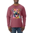 thumbnail image 1 of Dean Russo Best Dog Dog Lover Mens Long Sleeve Shirt, Vintage Heather Red, XX-Large, 1 of 6