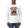thumbnail image 1 of Dean Russo Best Dog Dog Lover Mens Long Sleeve Shirt, White, 3X-Large, 1 of 6