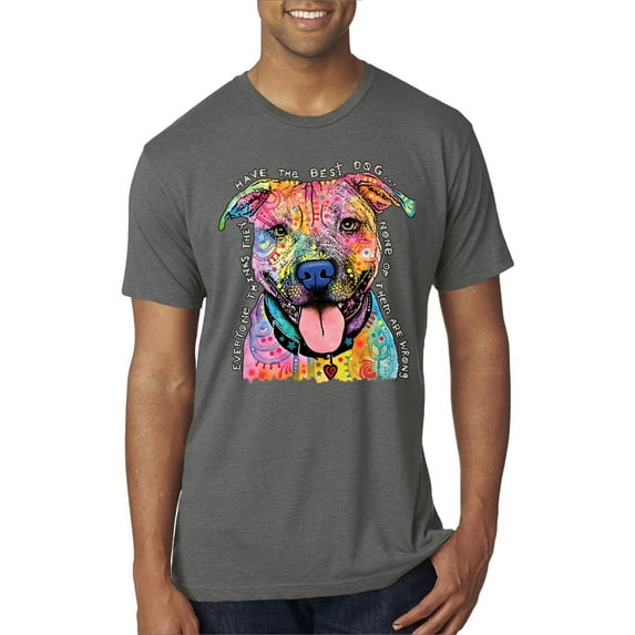 Dean Russo Best Dog Dog Lover Mens Premium Tri Blend T-Shirt, Dark Heather, Small