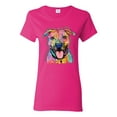 thumbnail image 1 of Dean Russo Best Dog Dog Lover Womens Graphic T-Shirt, Fuschia, Large, 1 of 6
