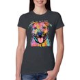 thumbnail image 1 of Dean Russo Best Dog Dog Lover Womens Slim Fit Junior Tee, Dark Grey, Large, 1 of 6