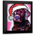 thumbnail image 1 of Dean Russo Collection 12x14 Black Modern Framed Museum Art Print Titled - Black Lab Christmas, 1 of 5