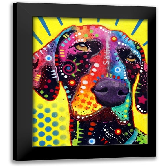 Dean Russo Collection 12x14 Black Modern Framed Museum Art Print Titled - German Short Hair Pointer