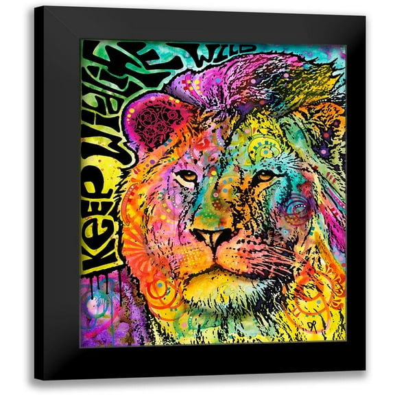 Dean Russo Collection 12x14 Black Modern Framed Museum Art Print Titled - Keep the Wildlife Wild
