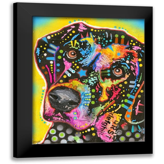 Dean Russo Collection 12x14 Black Modern Framed Museum Art Print Titled - Lab Love 3