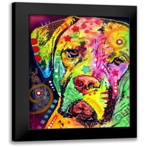 Dean Russo Collection 12x14 Black Modern Framed Museum Art Print Titled - Mastiff