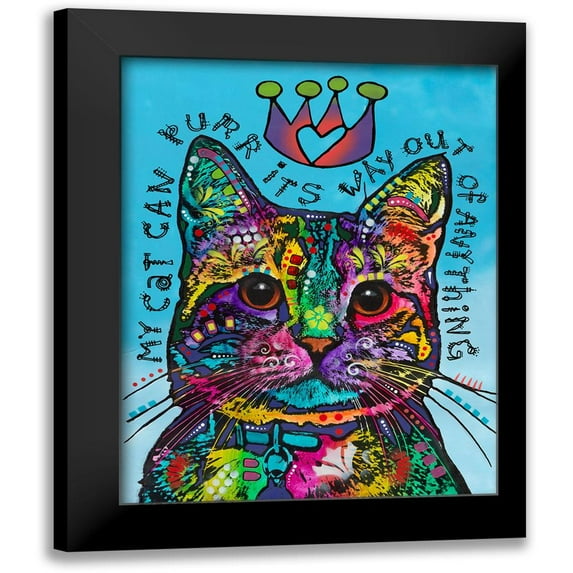 Dean Russo Collection 12x14 Black Modern Framed Museum Art Print Titled - My Cat
