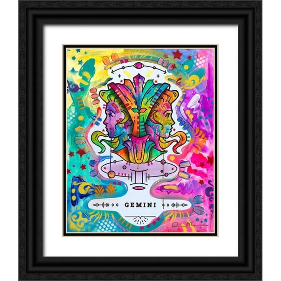 Dean Russo Collection 12x14 Black Ornate Wood Framed with Double Matting Museum Art Print Titled - Gemini